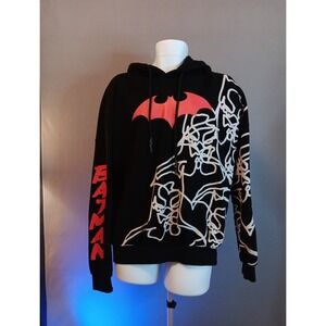 RARE Eleven Paris X Batman Medium Cotton Hoodie Abstract Art Size M